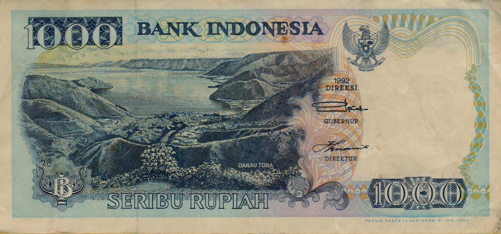Indonesia 1000 1993 VF  P-129/b